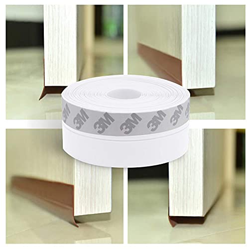 TAROSE Weather Stripping, 16.5 Feet Silicone Door Seal Strip, White, 35mm - color: White, size: 35 mm, 16.5ft
