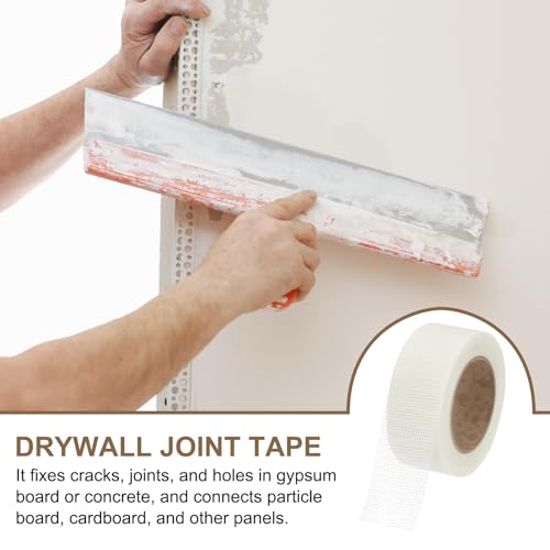 PATIKIL Drywall Repair Mesh Tape, 2 inch x 82 ft Fiberglass Repair Patch Self-Adhesive Dry Wall Joint Tape 12 Mesh Wall Hole Crack and Seam Patch, White - size: 2 inch x 82 Feet
