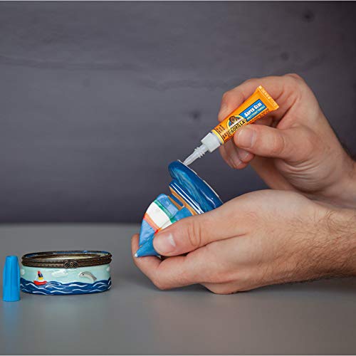 Gorilla Super Glue, Fast‑Setting, Impact‑Tough All‑Purpose Adhesive with Anti-Clog Cap, 4 -3 g Tubes, (Pack of 1) - Clear - size: Pack of 1, style: Liquid