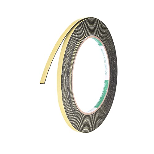 uxcell Sealing Foam Tape 5mm Wide 1mm Thick 5m/16.4ft Long, Self Adhesive Weather Strip for Window Door Insulation - size: 5mmx1mmx5m