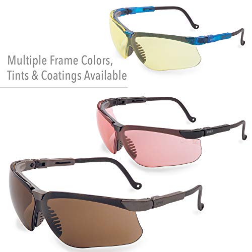 Honeywell Uvex Genesis Safety Glasses with Uvextreme Anti-Fog Coating, Black Frame