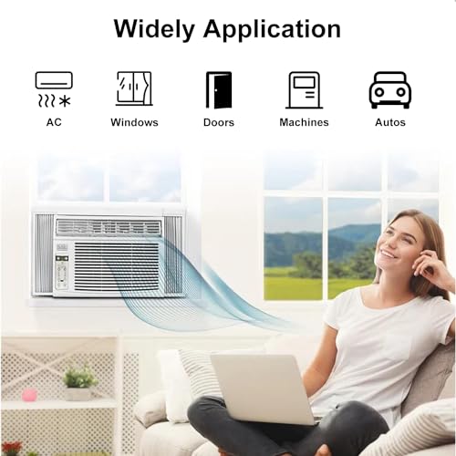 Weather Stripping Door Seal Strip, 1 in x 1 in, AC Insulation Tape, Strong Adhesive, High Reslilience, Weatherproof, Reduce Noise, Gap Filler, Foam Insulation Tape for Doors and Windows - color: Self-Adhesive