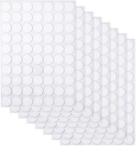JANYUN Double Sided Sticky Dots Removable Round Putty Clear Tack No Trace Waterproof Small Stickers for Festival Decoration - size: 20mm Round