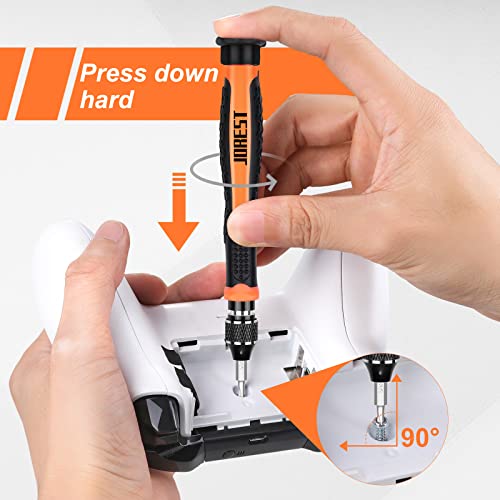 JOREST 24Pcs Small Precision Screwdriver Set with Torx T5 T6 T8 T9, Y00, Star P5, Mini Repair Tool Kit for Macbook, Computer, Laptop, iPhone, PS4 PS5, Xbox, Switch, Eyeglasses, Watch, Ring Doorbell - style: 24 in 1