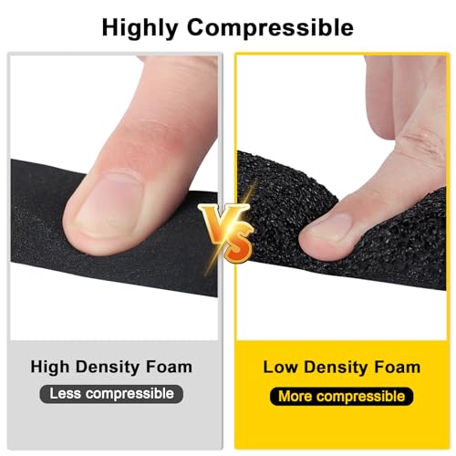 Open Cell Air Conditioning Window Seal, Door Weather Stripping with Adhesive, Single Sided Strong Adhesive Lightproof, Dustproof, Maximum Compression, Gap Blocker (1 in x 1/2 in x 13Ft) - size: AC-1 in x 1/2 in x 13Ft