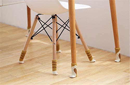 Ulalaza 32Pcs Chair Leg Floor Protectors Knitted Furniture Feet Non-Slip Wear-Resistant Noise-Reducing Chair Covers Caps Set (Style 1-cat paw) - color: Style 1-cat Paw