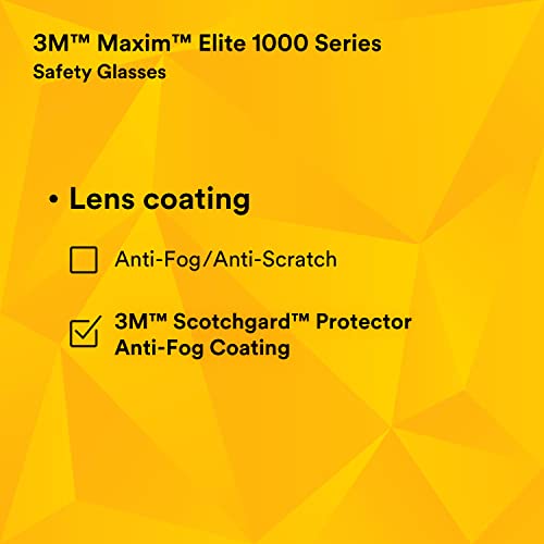 Maxim 3M Elite 1000 Series, MXE1002SGAF-BLK, Black Frame, Scotchgard Anti-Fog Coating, Gray AF-AS Lens - style: Gray Lens