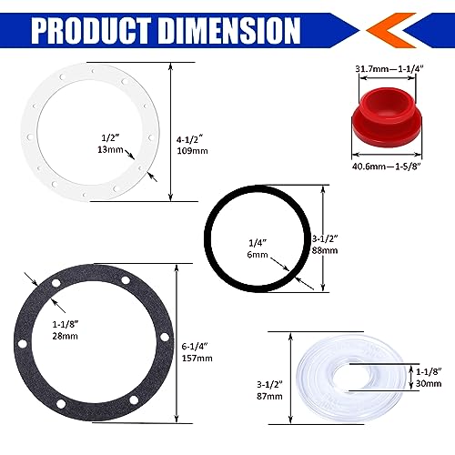 CheeMuii 3595995 Hub Cap Window Cover Kit for 3434009 Hub Caps 4 Set 359-5995 Hubcap Oil Window with Plugs Gaskets and Bolts Replace for Stemco 343-4009 Semi Truck Trailer Hub Caps