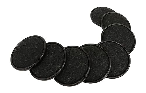 Tech Team #933-3" Steel Furniture Caster Cups with Carpet Bottom – Heavy-Duty Floor Protectors for Hardwood, Tile, Vinyl & Carpet – 8-Piece Set for Beds, Sofas & Tables…