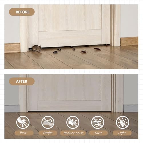 Pangda 2 Rolls 1-1/2 Inch W x 1-1/2 Inch H Expandable Foam Weatherstripping with Adhesive Expandable Foam Density Closed Cell Tape Seal for Uneven Gaps Doors Windows, Black