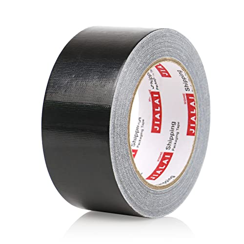 JIALAI HOME Black Heavy Duty Duct Tape, 2 inches x 30 Yards - 5 Pack, 8.27 mil Thickness, Strong, Flexible, No Residue, All-Weather and Tear by Hand - Bulk Value for Repairs - color: Black