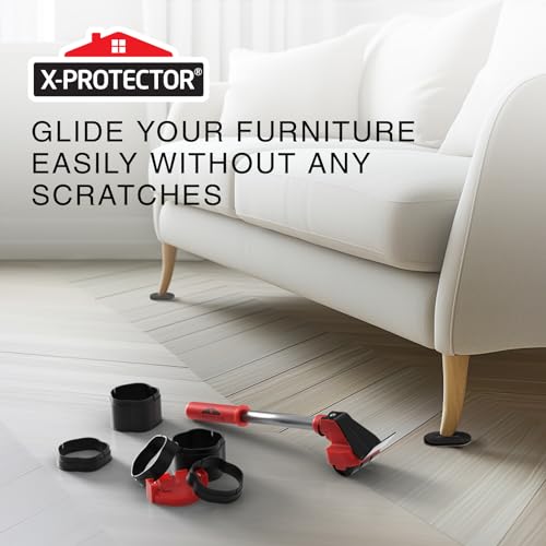 Furniture Sliders for Carpet & Furniture Lifter - 24 PCS 3 1/2” Heavy-Duty Sliders & Premium Furniture Jack Lifter with Adjustable Height - Easy Move and Lift Furniture
