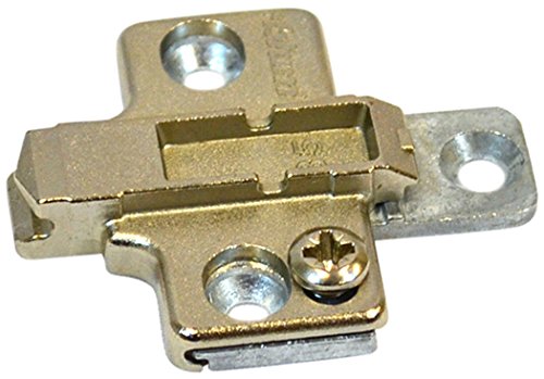 Blum 175H7100x2 175H7100, Frameless Mounting Plate, Clip-On, 0 mm Height (Pack of 2 Without Screws), Nickel Finish - size: Pack of 2, style: Without Screws