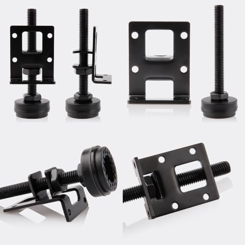 4 Sets Heavy Duty Leveling Feet, Black Furniture Levelers Leg, Adjustable Load Levelers Foot, Leveler for Workbench Cabinet Pool Table Bench Machine Cabinet Feet (Pack of 4, Black) - color: Black