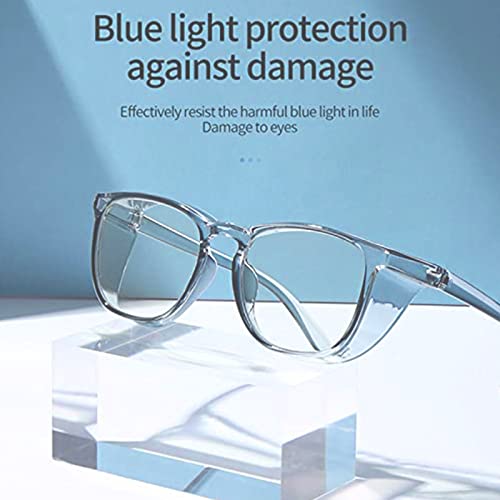 Safety Glasses for Men Women Nurses Anti Fog Stylish Fashion Comfortable Goggles with Side Shields Eye Protection for Adult - color: Blue