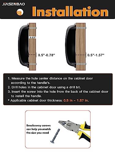 Black Cabinet Cup Pulls 3" Hole Center 10 Pack Matte Drawer Pulls Kitchen Hardware Cabinet Handles Dresser Handles Knobs - color: Black, size: 3"(76mm) Hole Center