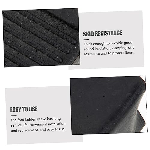 4pcs Non-Skid Ladder Foot Mats Ladder Feet Protector Pads for Step Design for Floor Easy Installation for Tile and Carpet