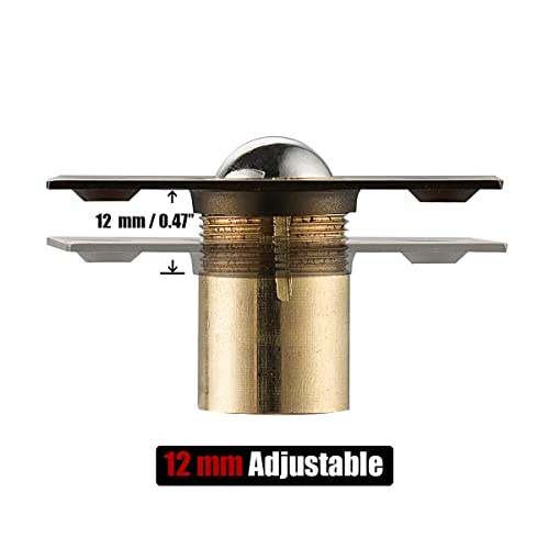 JQK Closet Ball Catch Door Hardware, Stainless Steel Catch Adjustable with Strike Plate, Bronze 2 Pack, HBC100-YRB-P2 - color: Yellow Rubbed Bronze, size: 2 Pack