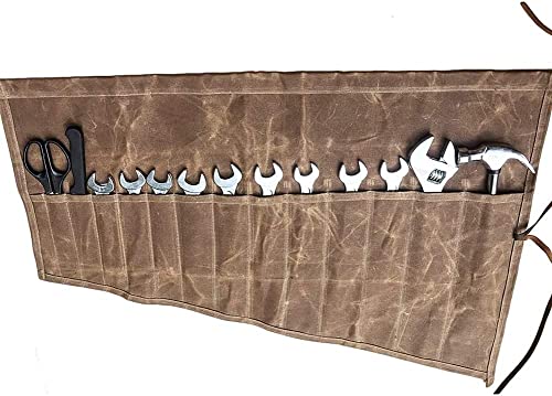 14 Pockets Tool Roll Organizer,Wrench Roll Up Pouch,Wrench Organizer & Tool Pouch,Roll Up Tool Bag,Wrench Roll,Tool Organizer Bag,Roll Up Pouch for Electrician,HVAC,Plumber,Carpenter or Mechanic - style: 14 Pockets