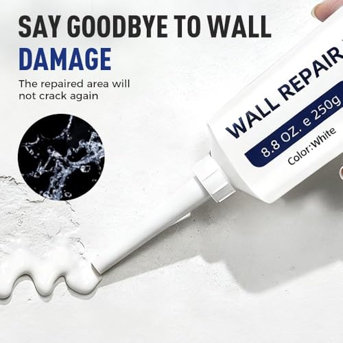 2026 New Drywall Patch Repair Kit with Scraper, Wall Mending Agent White Spackle Wall Repair Paste Wall Repair Agent Tile Gap Filler for Holes Cracks Nail Holes, Dents Small Damage (1 PCS) - color: 1 PCS