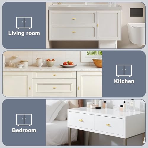 5Pack Single Hole Brushed Brass Cabinet Knobs T Shaped Dold Kitchen Cabinet Knobs Hardware Pull Knob for Cabinets and Drawers 50mm Total Length - color: Brushed Brass, size: Single Hole-2inch Length