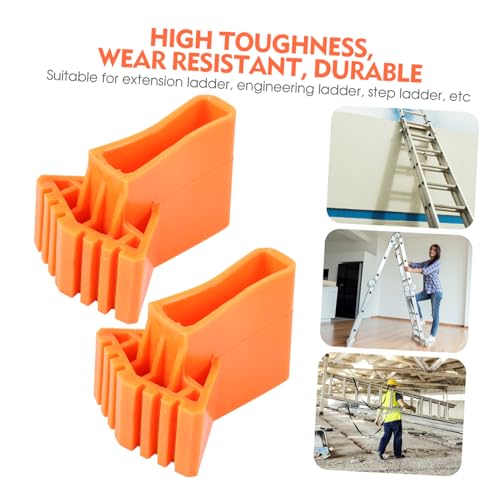 4Pcs Non Slip Ladder Feet Mat Durable Rubber Cushion for Ladder Stability Easy Installation Home Supplies Accessory to Protect Floors from Sliding for Step Ladders