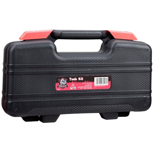 Cartman 39Piece Tool Set General Household Hand Tool Kit with Plastic Toolbox Storage Case Pink - color: pink