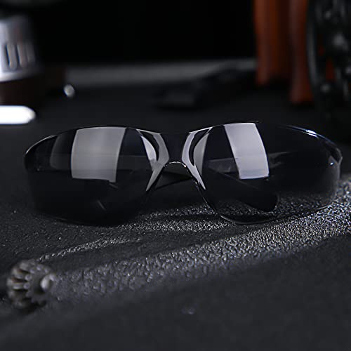 Queekay 12 Pack Safety Glasses Bulk Impact UV Scratch Glasses Protective Eyewear for Men Women Adolescents Eye Protection for Work Lab Construction Science (Gray) - color: Gray