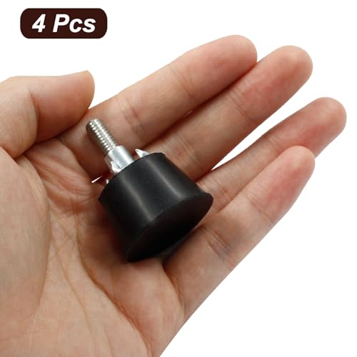 Litoexpe 1.2 Inch M6 Thread Adjustable Furniture Leveling Feet Screw in Threaded 4PCS, Table Chair Levelers Feet Glides for Chairs Tables Cabinet Sofa Furniture - size: 1.2 Inch