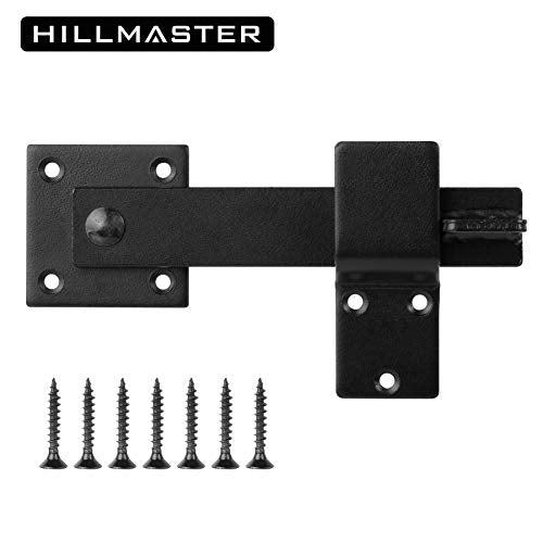 HILLMASTER Sturdy 6" Farm Flip Fence Gate Latch, Barn Door Lock Flip Latch Hardware, Rustic Gate Lock for Cabinet, Shed, Sliding Doors, Matte Black - size: 6in
