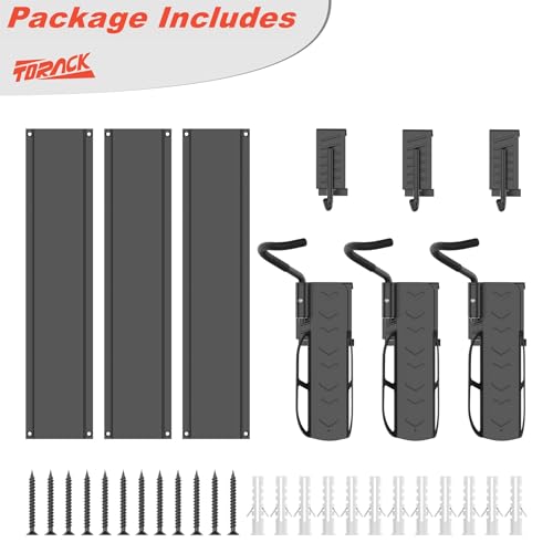 TORACK Wall-Mounted Swivel Bike Rack, Garage Vertical Bike Hangers for 3 Bikes and 3 Helmets Rotating Bike Storage Hooks Holds Up to 300 lbs - style: for 3 bikes