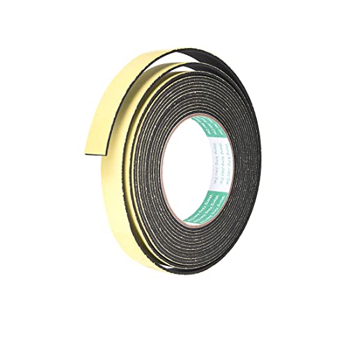 uxcell Sealing Foam Tape 20mm Wide 2mm Thick 5m/16.4ft Long, Self Adhesive Weather Strip for Window Door Insulation - size: 20mmx2mmx5m