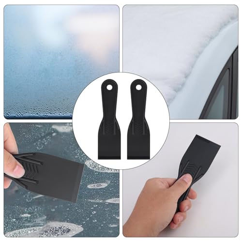 6pcs Plastic Putty Filler Knife, Black Filling Knives Flexible Putty Scraper Wall Scraper Accessory Spatula Tool for Repair Spackling Patching Plastering and Painting - color: Black