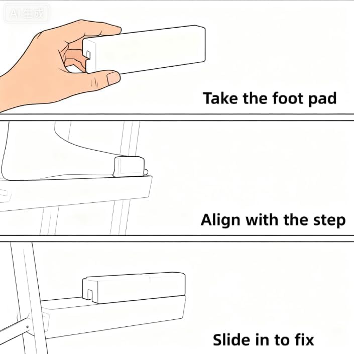 Bunk Bed Ladder Pads, 4-Pack Non-Slip Step Covers for Children and Adults, Secure Fit for Most Ladder Types, Slip-Resistant Protection