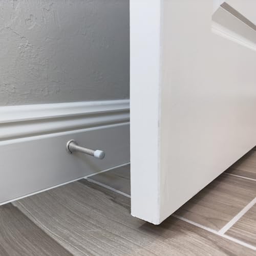 Prime-Line MP9039-2 Door Stop, 3 In., Spring Steel, Chrome Plated Finish, Flexible Base (2 Pack) - color: Chrome, size: 3 In. (2 Pack)