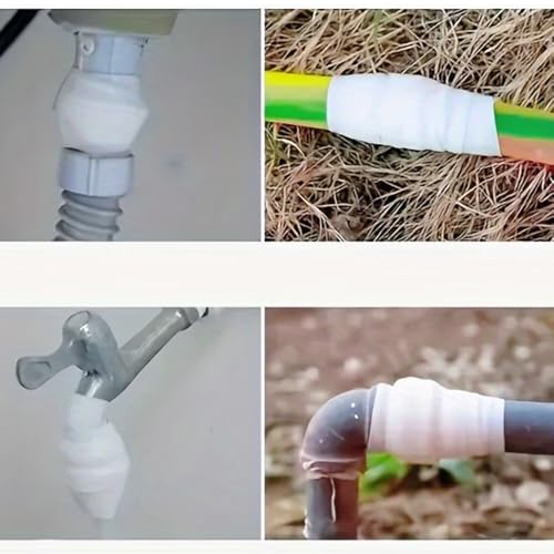 Self-Fusing Tape – Instant Leak Repair Tape for Kitchen, Pipes & Plumbing; Waterproof, Heat-Resistant, Stretchable Silicone Tape for PVC, Glass, Metal & Stone Surfaces