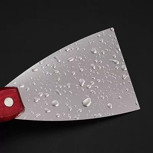 5Pcs 4" Putty Knife Scrapers Stainless steel spatula Tool set,with a comfortable wooden handle,for Scrapering,Drywall Repairs and Spreading,Taping Drywall Wall Painting (4" - 5Pcs) - color: 4" - 5pcs