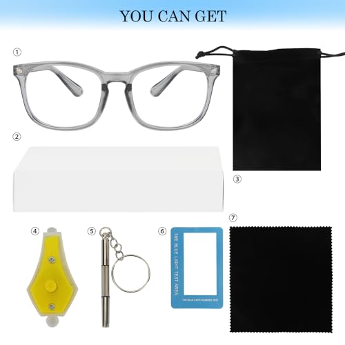 Blue Light Glasses Woman Blue Light Blocking Glasses Mens Blue Light Glasses for Girls Computer Gaming - color: Grey, size: 1pc