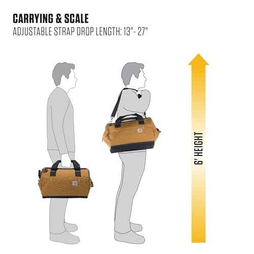 Carhartt Onsite Tool Bag, Durable Water-Resistant, Tool Storage Bag, Midweight, 16-Inch 17 Pocket, Carhartt Brown - size: 16-Inch 17 Pocket