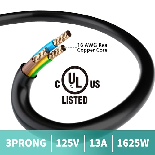 2 Way Power Extension Cord Splitter 25 Ft Total (13+6+6)-3 Prong 1 to 2 Extension Cord Cable Y Splitter-Outlet Adatper-SJTW Outdoor for Halloween Christmas Lighting Landscaping-16AWG 13A 125V-UL-1T2 - size: 25 FT