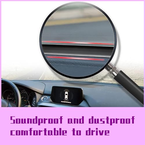 UGSHY Pack of 1 Car Dashboard Seal Strip, 6.56Ft Rubber Seal Protector Guard Strip, Universal Slit Windshield Trim, for Trucks, Boats, RVs (Black)