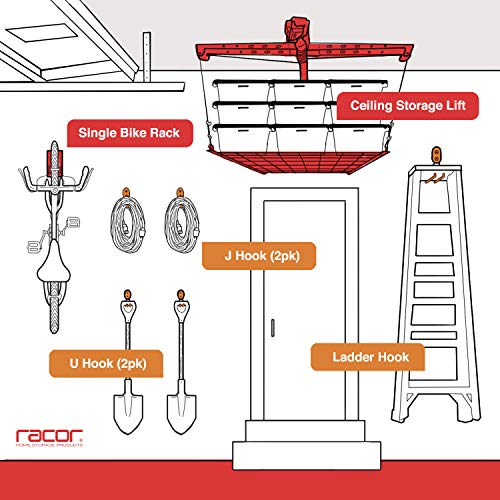 Racor - L2000 - Tornado Ladder Hook - Extended L-Hook Design - 2-Pack