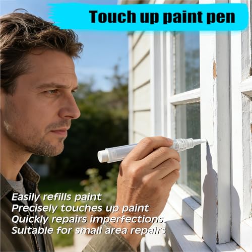 King Origin Refillable Touch-Up Paint Pen, 3 Pcs Paint Pens with Syringes, Wall Paint Repair Tool, Precise Application, Walls, Floors, Windows, Doors, Furniture and DIY Home Improvement, Pack of 6