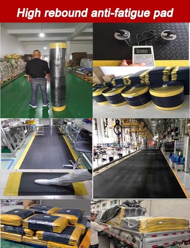 20Mm Anti-Static Conductive Rubber Anti-Fatigue Mat - Thick Standing Pad for Garage Warehouse Workbench-Black-23.6x47.2in/60x120cm - color: Black