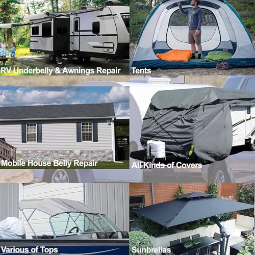 RV Underbelly Tape Camper Travel Trailer Mobile Home Belly Repair Tape Strong Adhesive Waterproof Tape for RV Material, Awnings Repair, Tear Repair (2" x30ft) - size: 2" X30ft