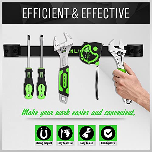 SWANLAKE GARDEN TOOLS 4-Piece 12" Magnetic Tool Holder Storage Organizer, Wall Mount Rack Garage Organization, Magnetic Strip for Garage Organization - style: Magnetic 12" 4-Piece
