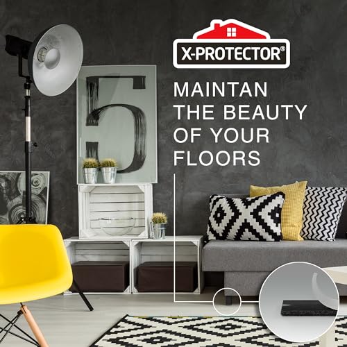 X-Protector Premium Felt Furniture Pads - 20 PCS 6 x 1/2" - Black Rectangular Pads with Tenacious Adhesive - Protects Hardwood, Laminate & Tile Floors - size: 6 x 1/2" 20 Black, Strips