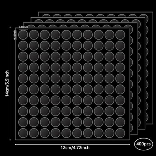 400 Pcs Double Sided Tape Museum Putty Sticky Dot, Removable Non-Marking 10mm/0.39” Round Adhesive Dots Clear Poster Putty for Crafts Balloons Festival Home Office Party Decorations - size: 400pcs-0.39" X 0.39"