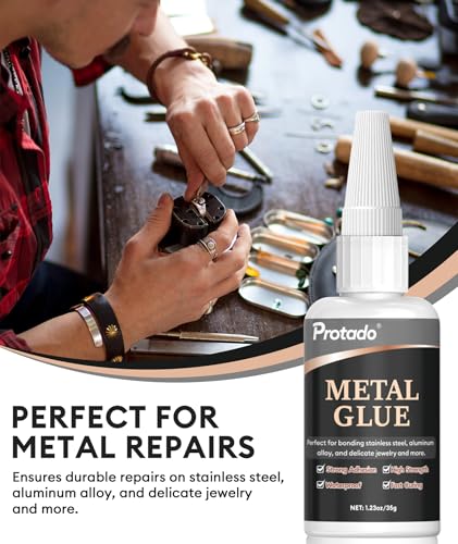 Metal Glue, 35g Heavy Duty Super Strong Clear Glue, Waterproof Heat Resistant Adhesive for Metal Bonding, Repair, Steel, Aluminum, Iron, Copper, Auto Parts, DlY Kits - style: Metal Glue