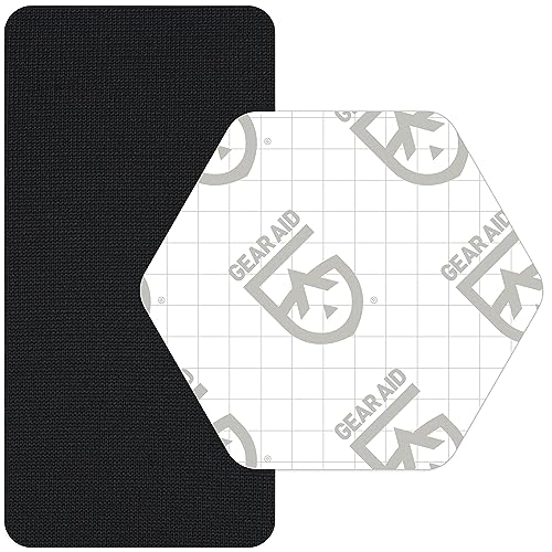 GEAR AID Tenacious Tape Gore-TEX Fabric Patches for Waterproof Jacket & Rain Gear Repair, Black, 2.5” x 2.8” Hex & 2.5” x 4” Rectangle, 2 Patches - size: 2 Patches (1 Hex & 1 Rectangle)